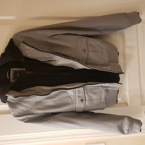 OBEY Hooded "leather" jacket